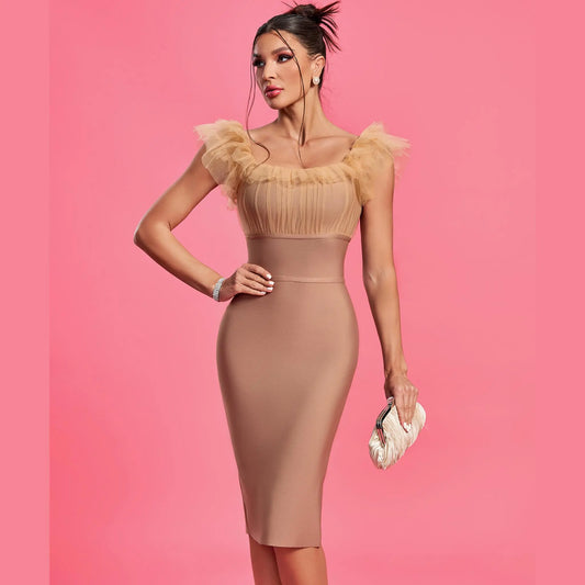 Mesh Melrose Bodycon Dress OCS Trade Co., Ltd. Dresses Uniquely Branded