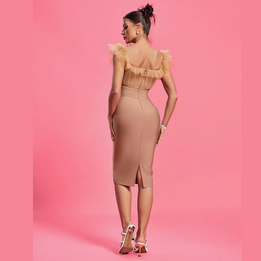 Mesh Melrose Bodycon Dress OCS Trade Co., Ltd. Dresses Uniquely Branded