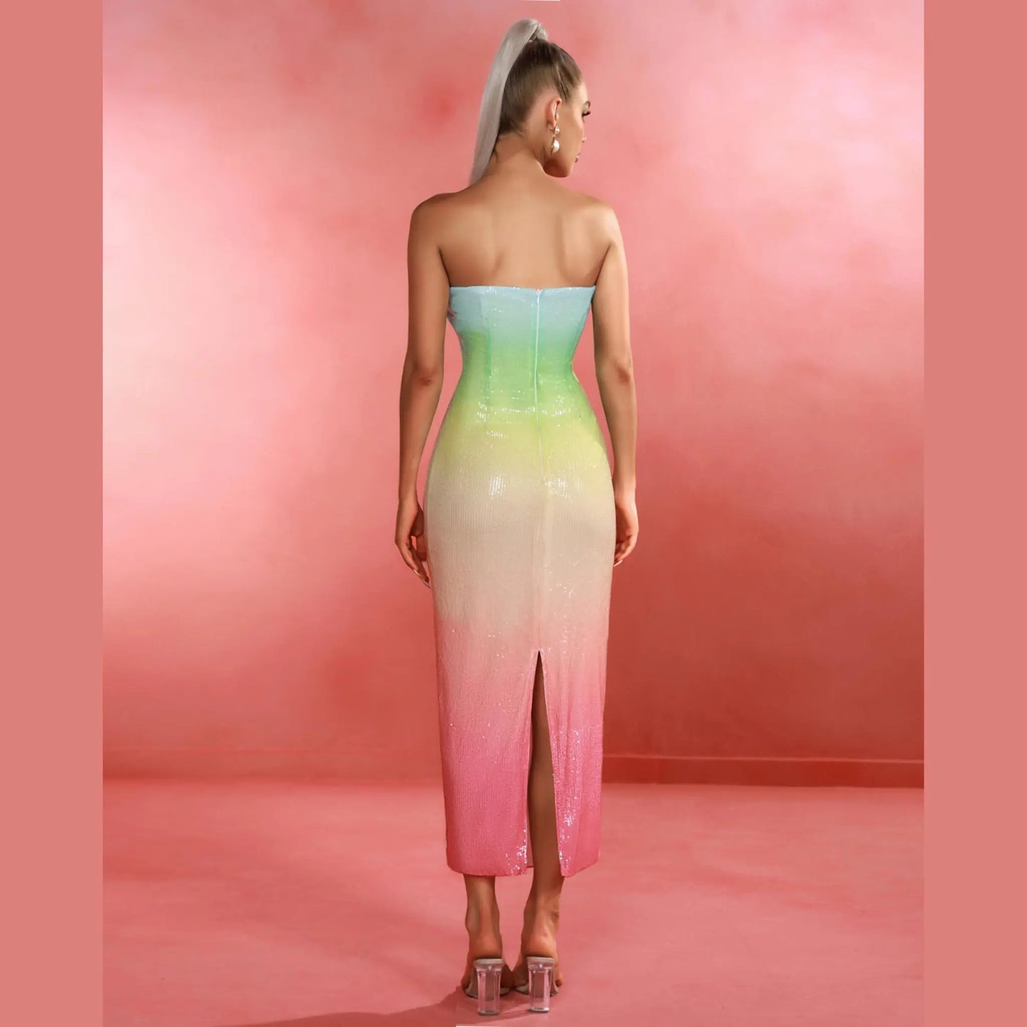 Sequin Multicolor Dress OCS Trade Co., Ltd. Dresses Uniquely Branded