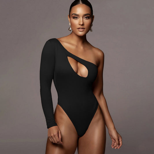 Asymmetrical Keyhole Bodysuit Zhilin Import & Export Co., Ltd.