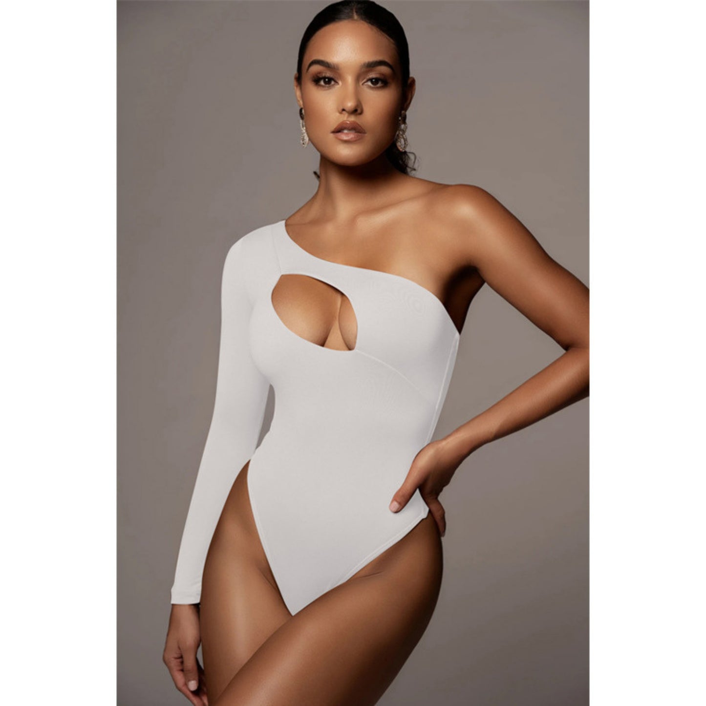Asymmetrical Keyhole Bodysuit Zhilin Import & Export Co., Ltd.