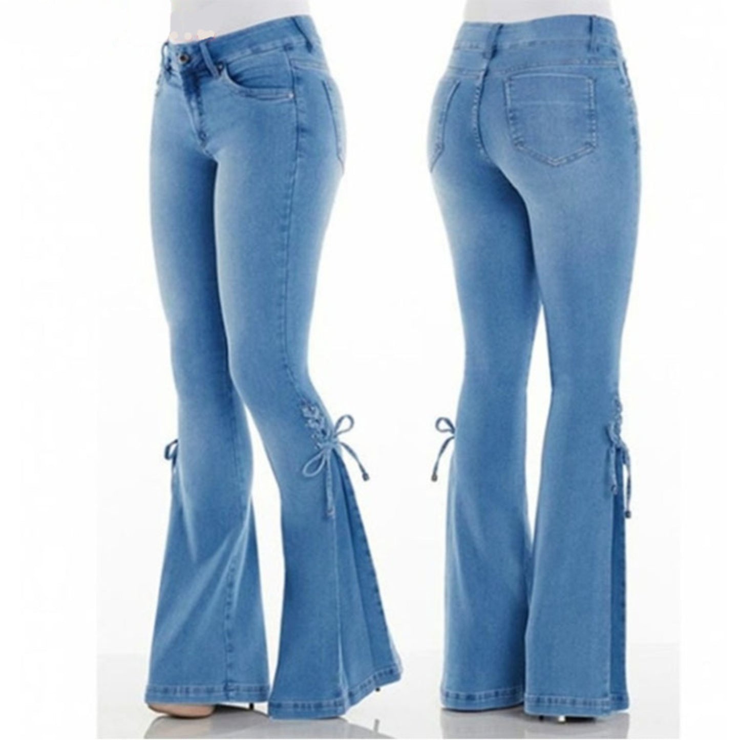 Bow-Tie Bell Bottom Jeans Zhilin Import & Export Co., Ltd.