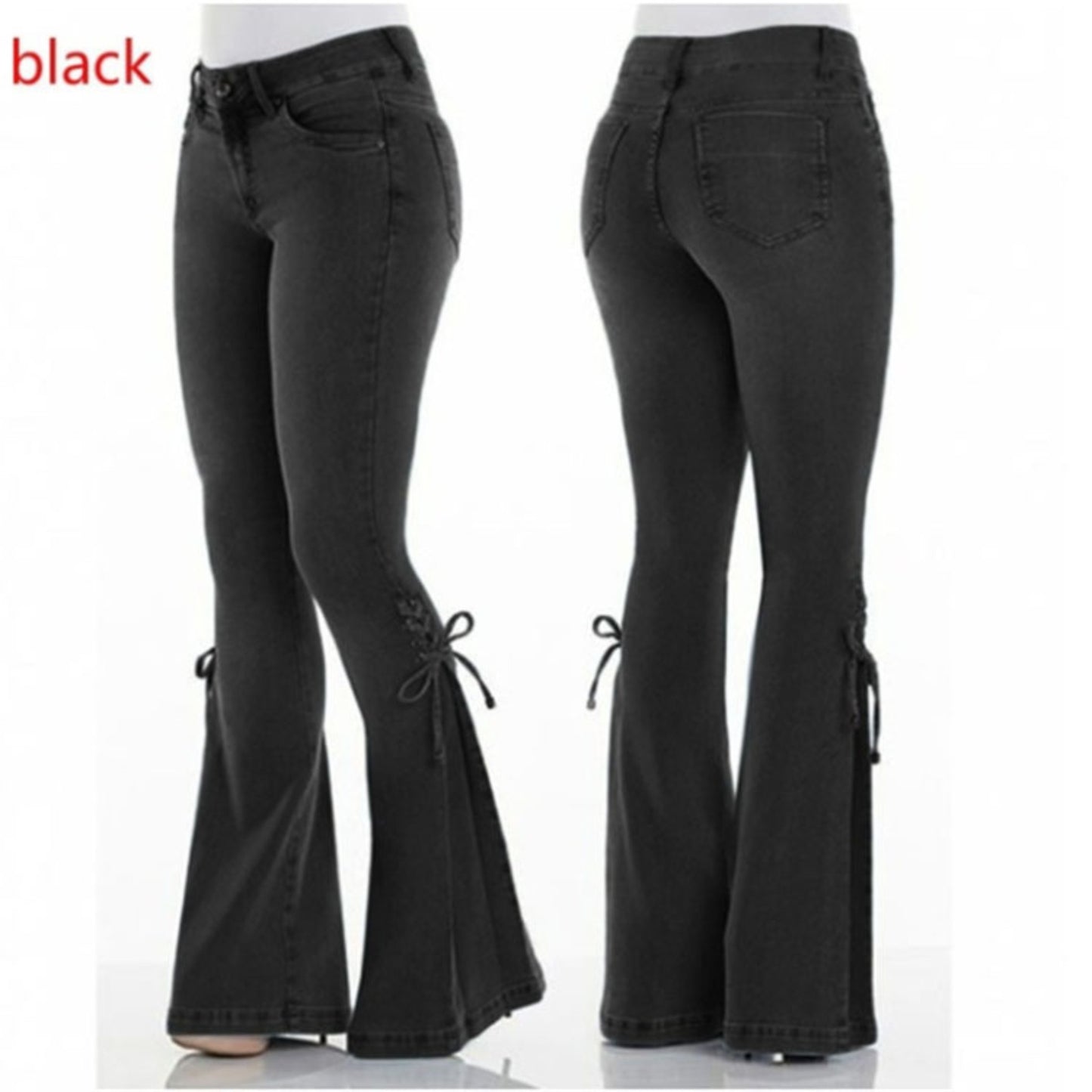 Bow-Tie Bell Bottom Jeans Zhilin Import & Export Co., Ltd.