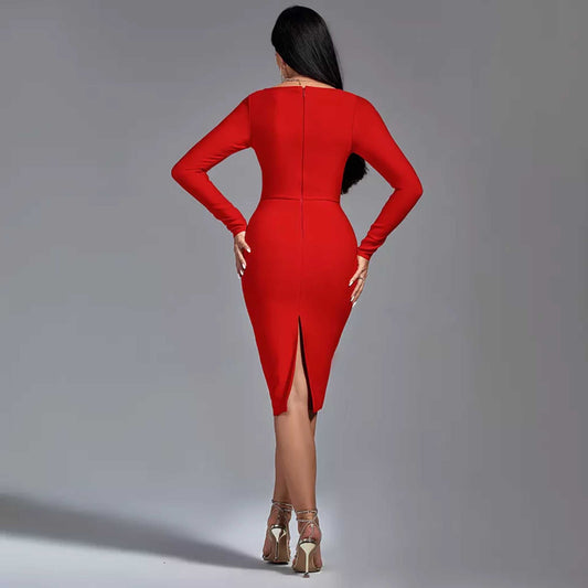 Bowtie Midi Dress OCS Trade Co., Ltd.