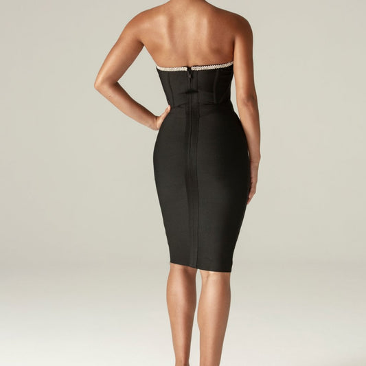 Crystal Strapless Midi Dress OCS Trade Co., Ltd.