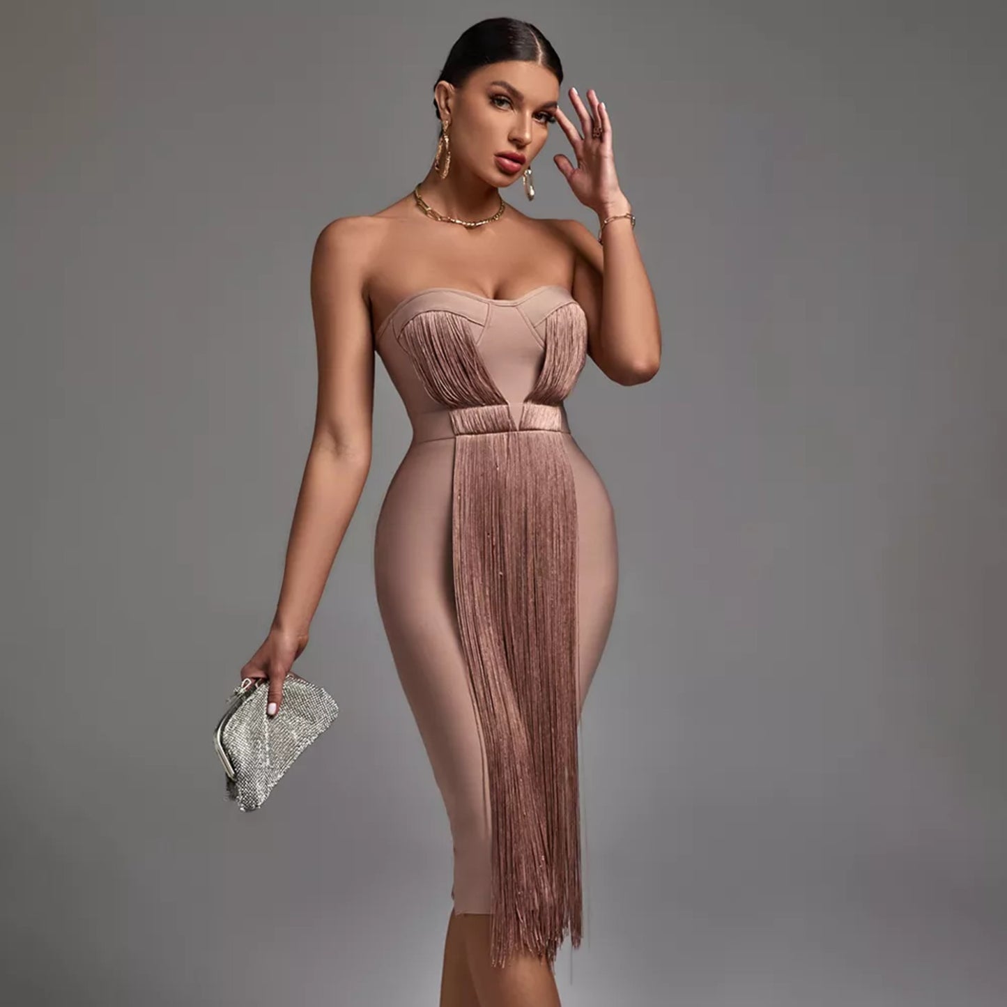 Fringe Bodycon Dress OCS Trade Co., Ltd.