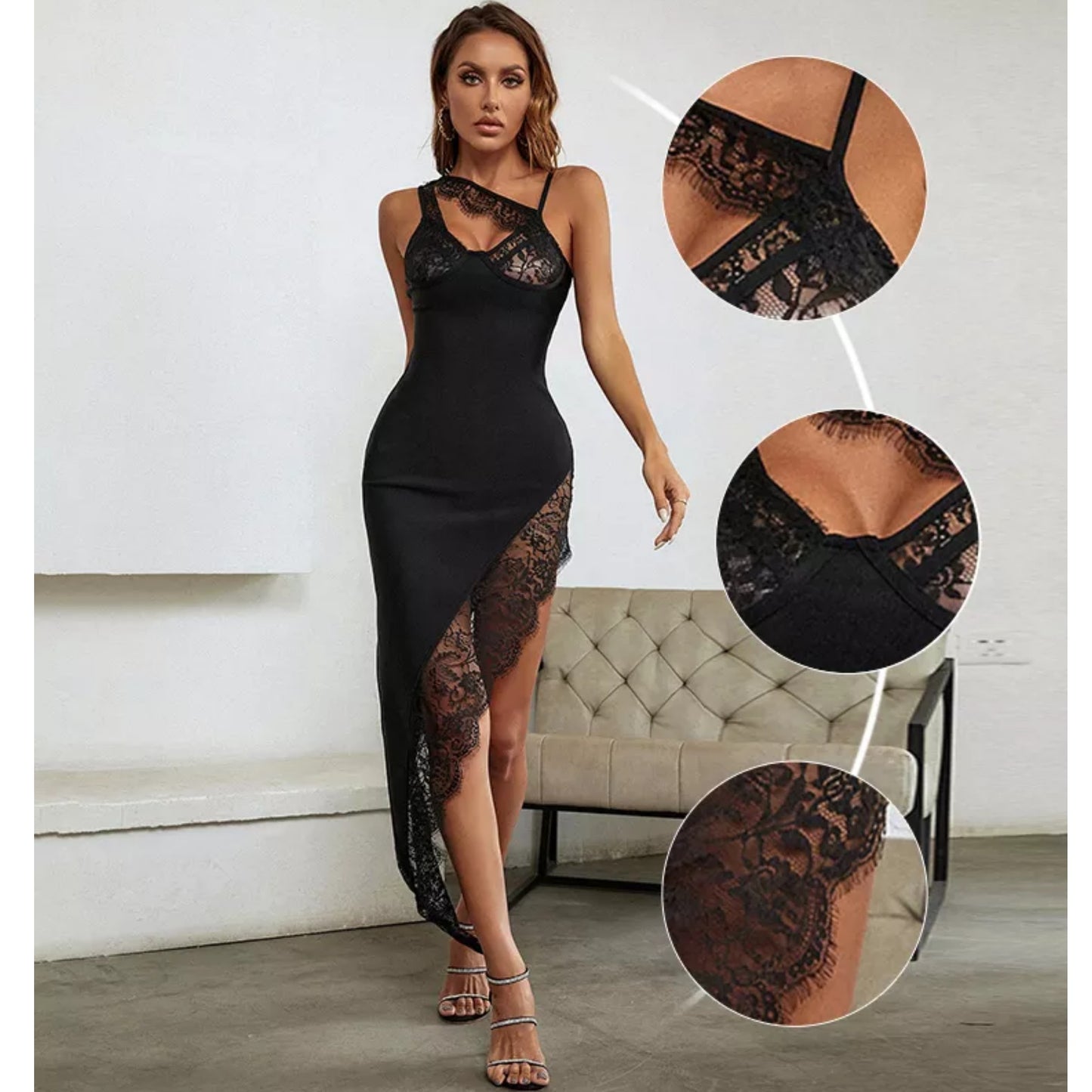 High Slit Lace Dress Zhuofei Clothes Co., Ltd.