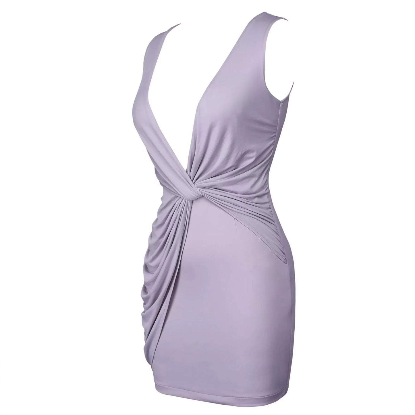 Knotted Deep V Neck Dress OCS Trade Co., Ltd.