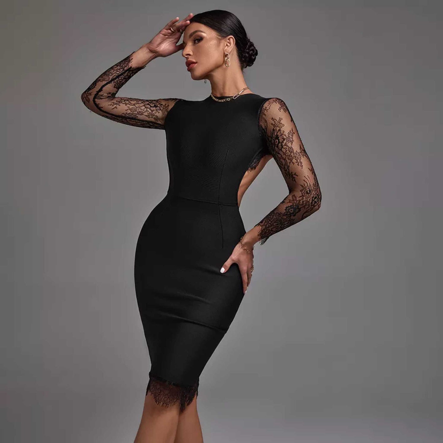 Lace Patchwork Dress OCS Trade Co., Ltd.