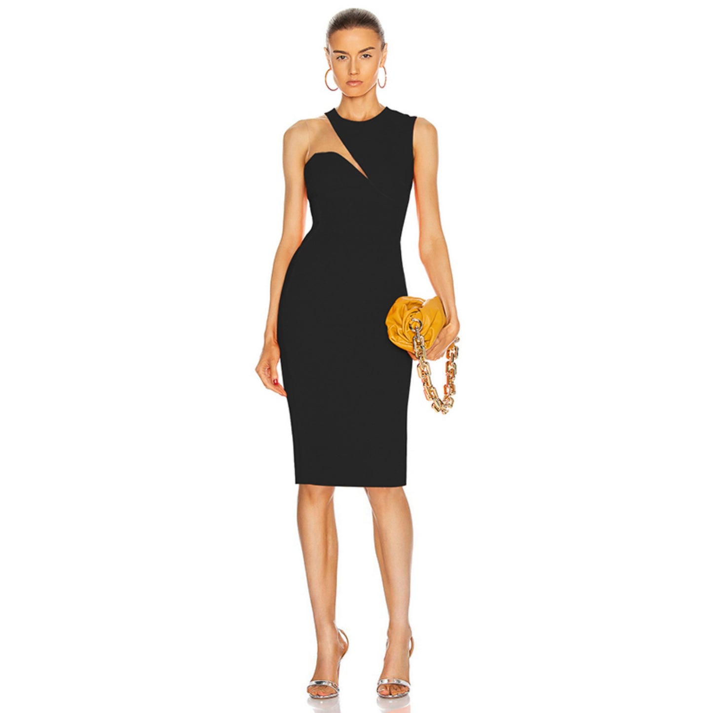 Mesh Cutout Bodycon Dress OCS Trade Co., Ltd.