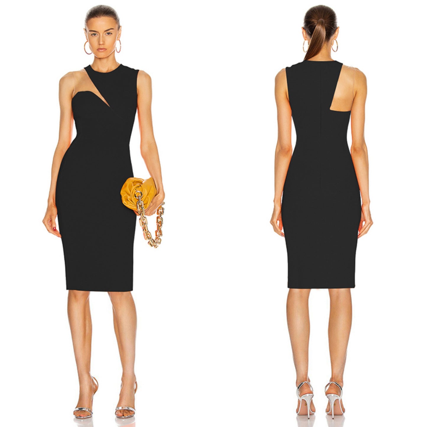 Mesh Cutout Bodycon Dress OCS Trade Co., Ltd.