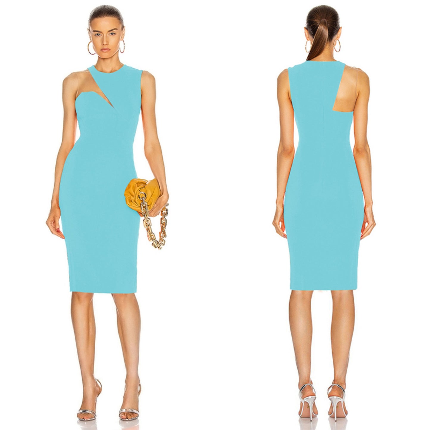 Mesh Cutout Bodycon Dress OCS Trade Co., Ltd.