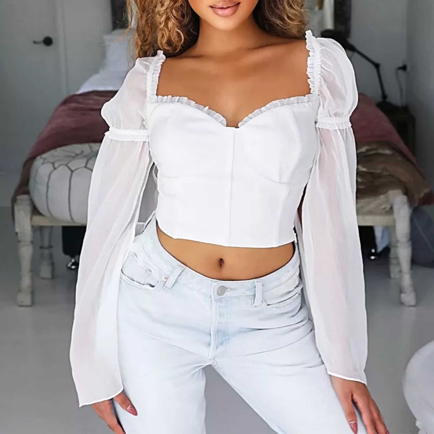 Mesh Long Sleeve Top Zhuofei Clothes Co., Ltd.