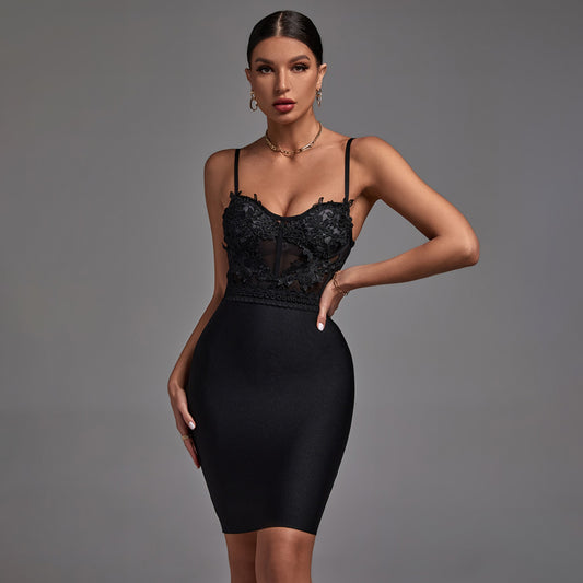 Mesh Patchwork Bodycon Dress OCS Trade Co., Ltd.