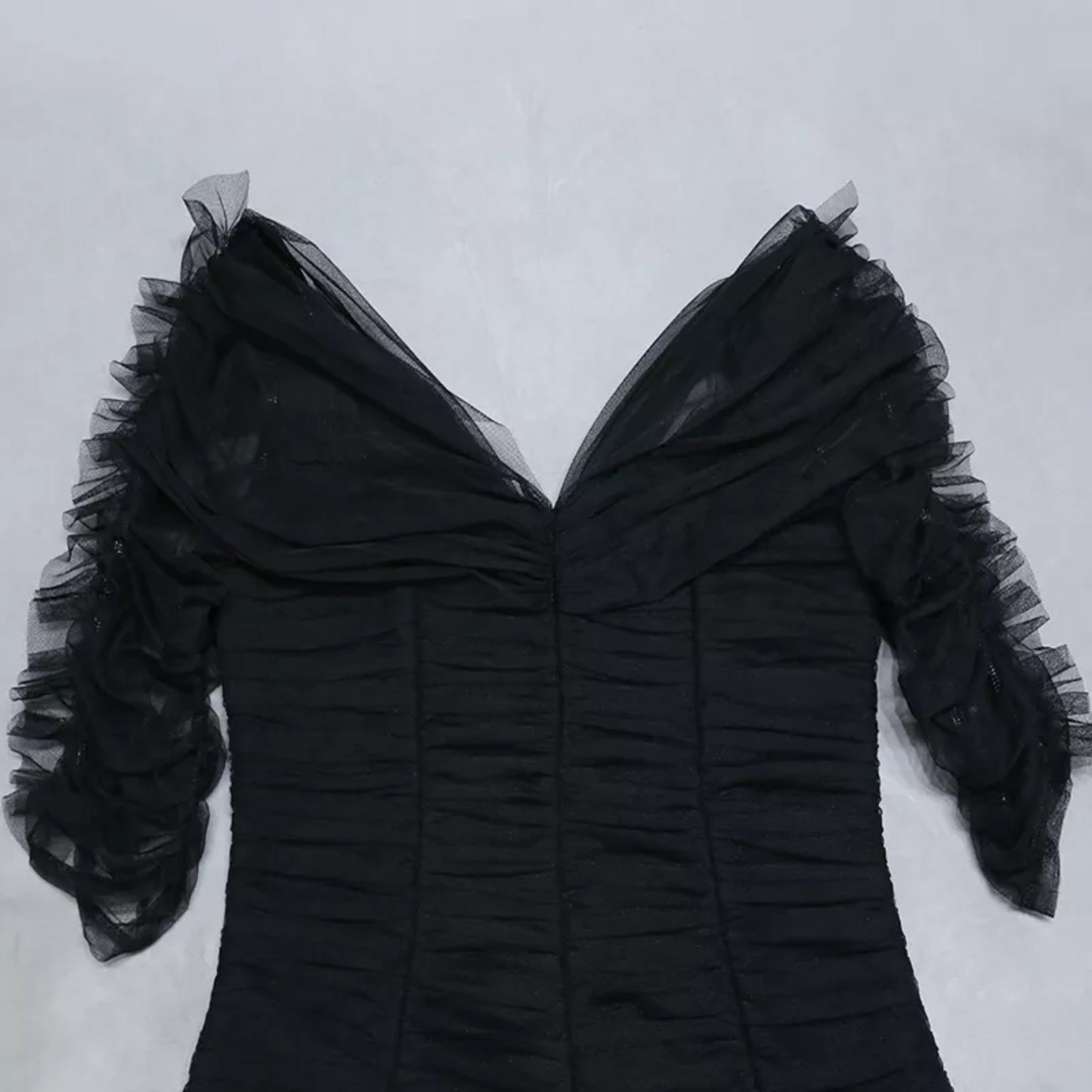 Mesh V-Neck Bandage Dress Zhuofei Clothes Co., Ltd.
