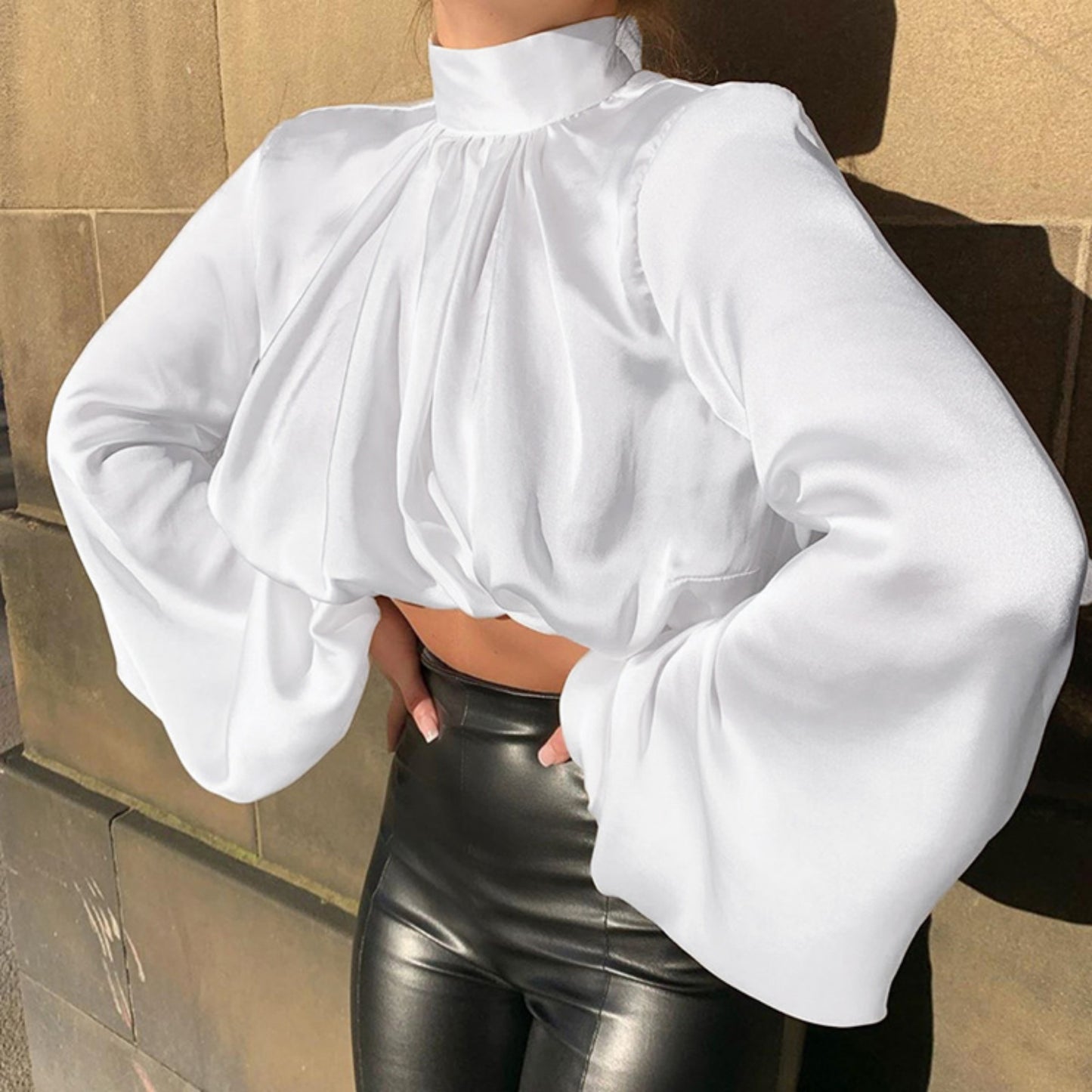 O-Neck Satin Top Zhilin Import & Export Co., Ltd.