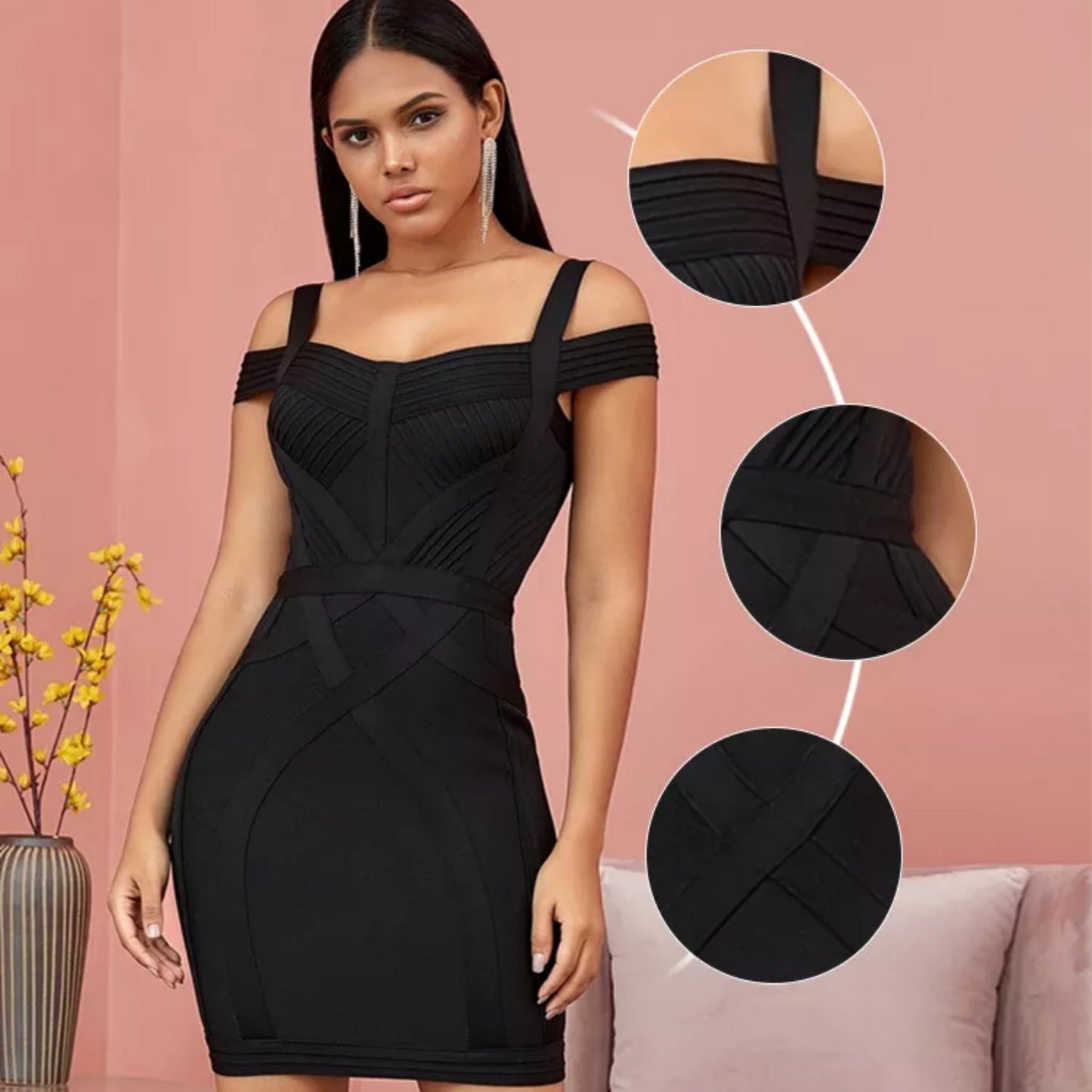 Off-Shoulder Bandage Dress Zhuofei Clothes Co., Ltd.