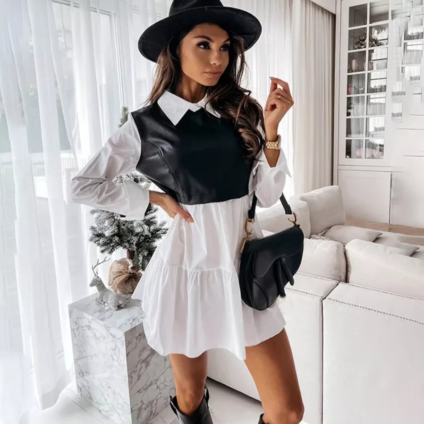 Patchwork Shirt Dress Zhilin Import & Export Co., Ltd.