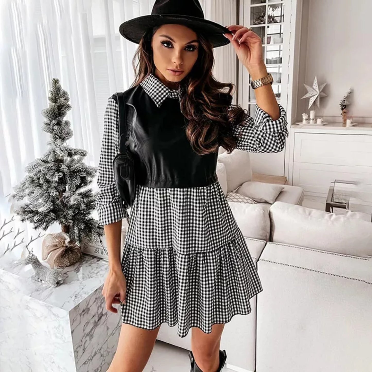 Patchwork Shirt Dress Zhilin Import & Export Co., Ltd.