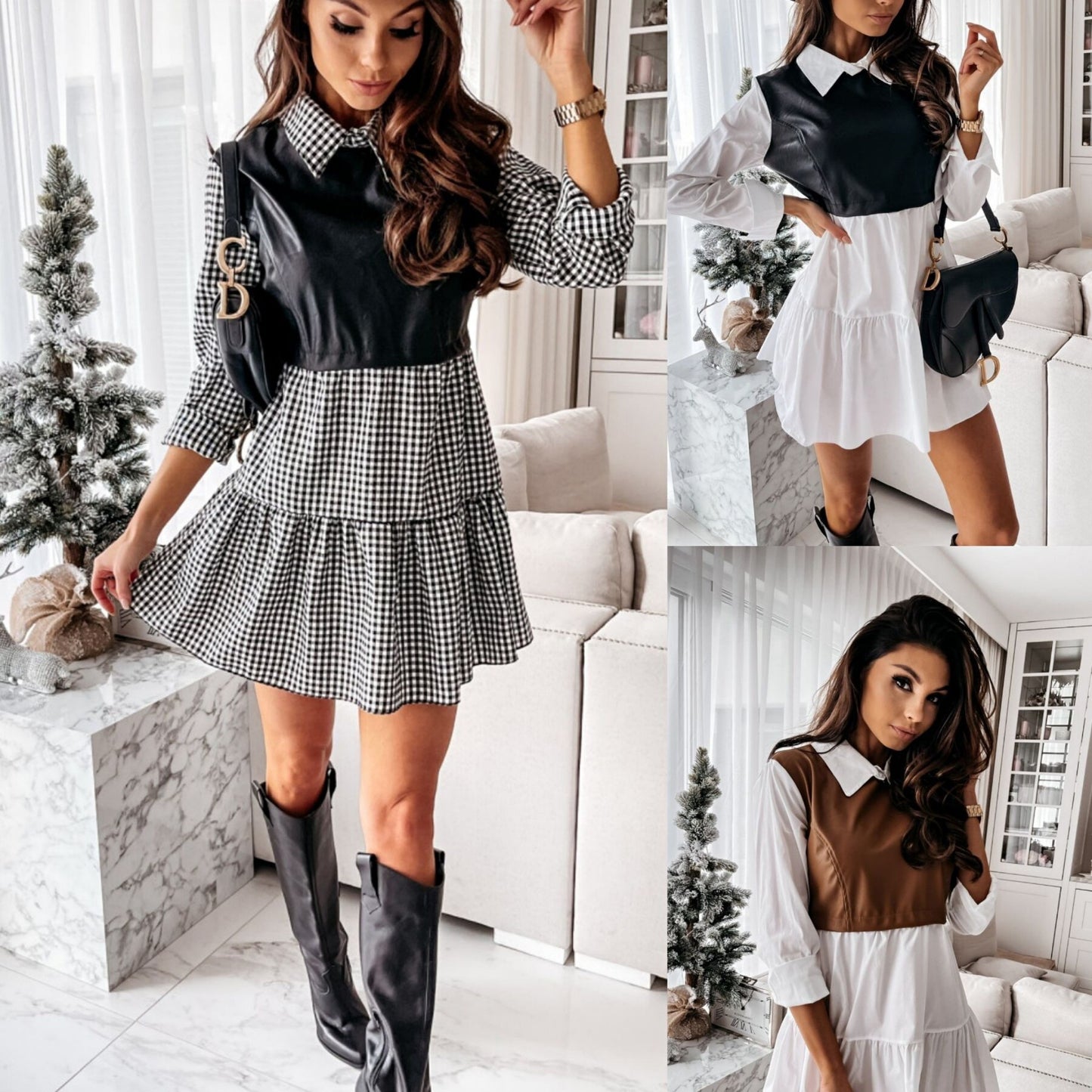 Patchwork Shirt Dress Zhilin Import & Export Co., Ltd.