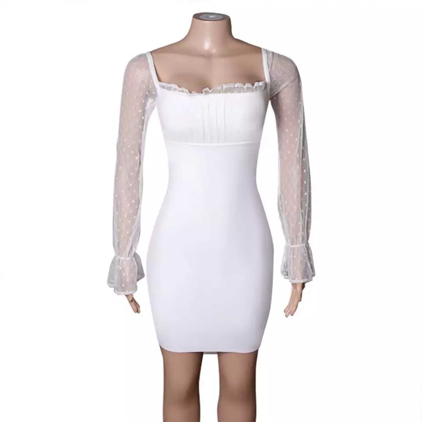 Polka Dot Sheer Midi Dress OCS Trade Co., Ltd.