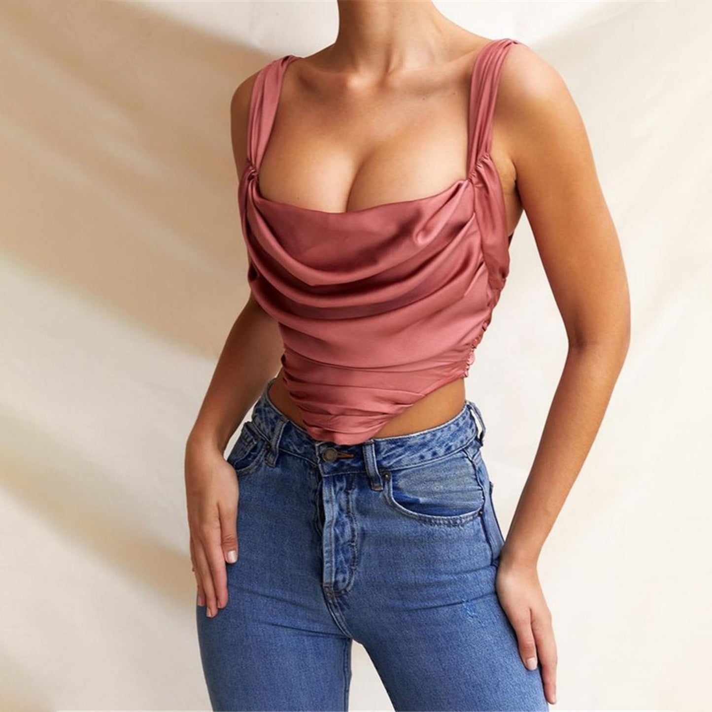 Satin Fishbone Top OCS Trade Co., Ltd.