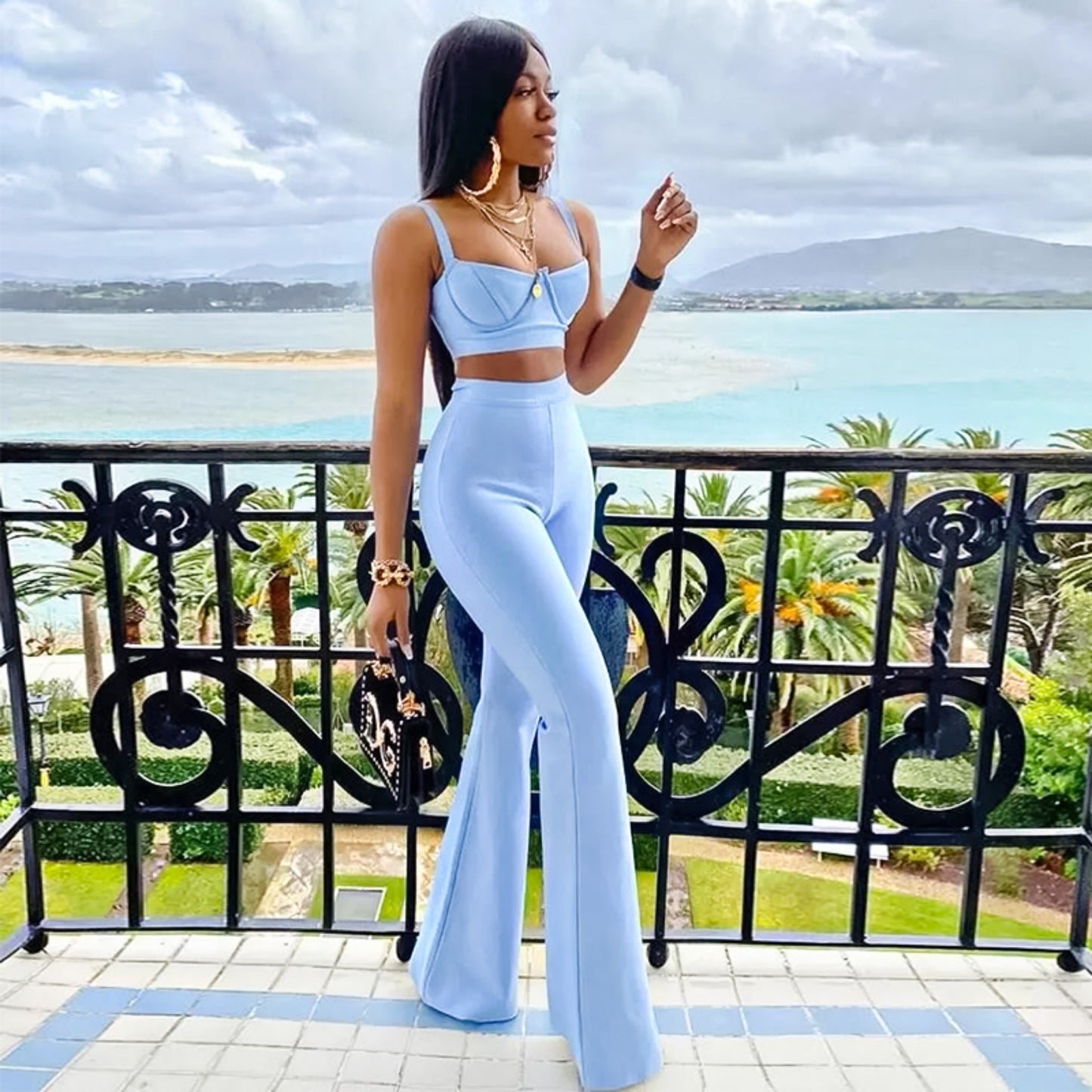 Two-Piece Bell Bottom Set Zhuofei Clothes Co., Ltd.
