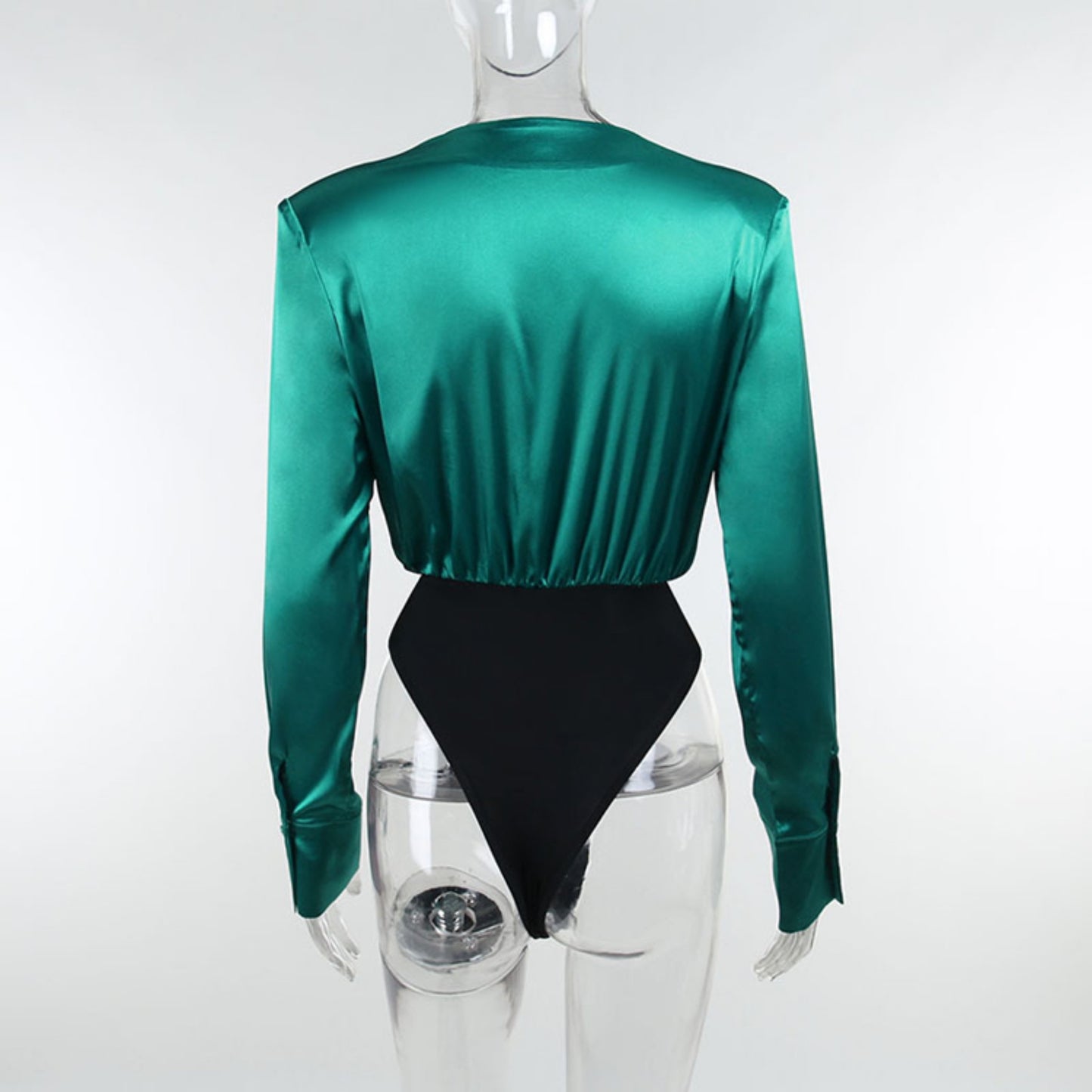 V-Neck Pleated Bodysuit OCS Trade Co., Ltd.