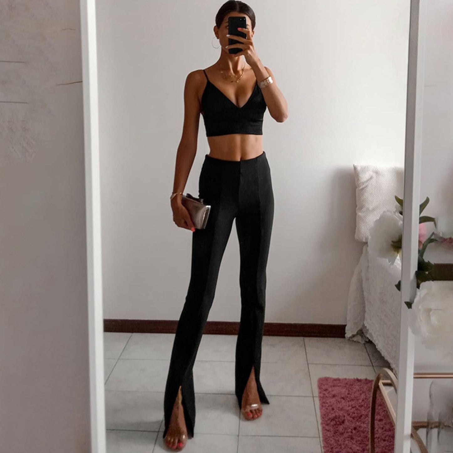 Zipper Slit Fit Pants OCS Trade Co., Ltd.