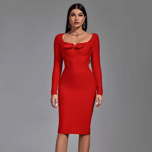 Bowtie Midi Dress OCS Trade Co., Ltd.