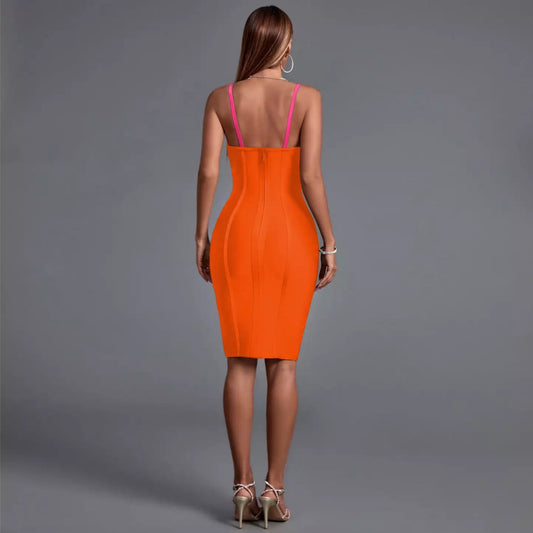 Color Block Bodycon Dress OCS Trade Co., Ltd.