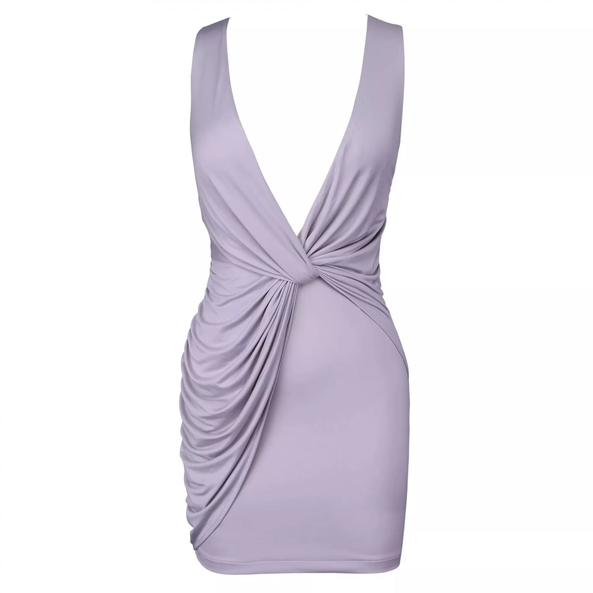 Knotted Deep V Neck Dress OCS Trade Co., Ltd.