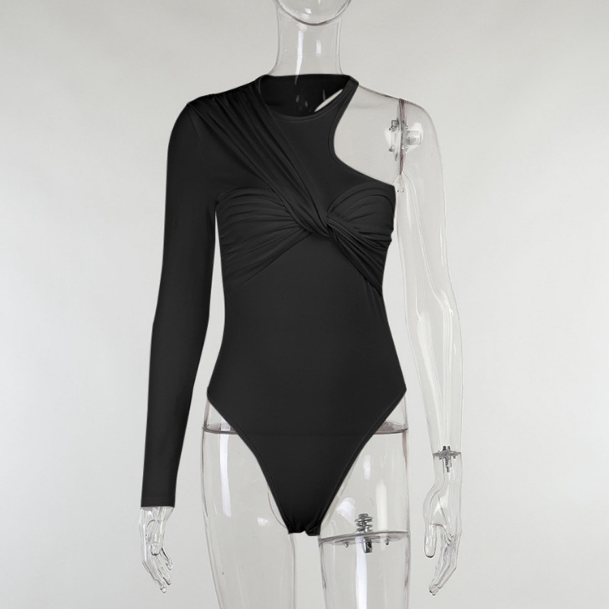 One Sleeve Ruched Bodysuit OCS Trade Co., Ltd.