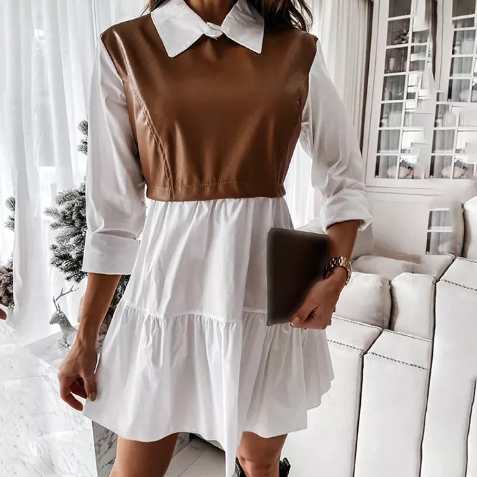 Patchwork Shirt Dress Zhilin Import & Export Co., Ltd.