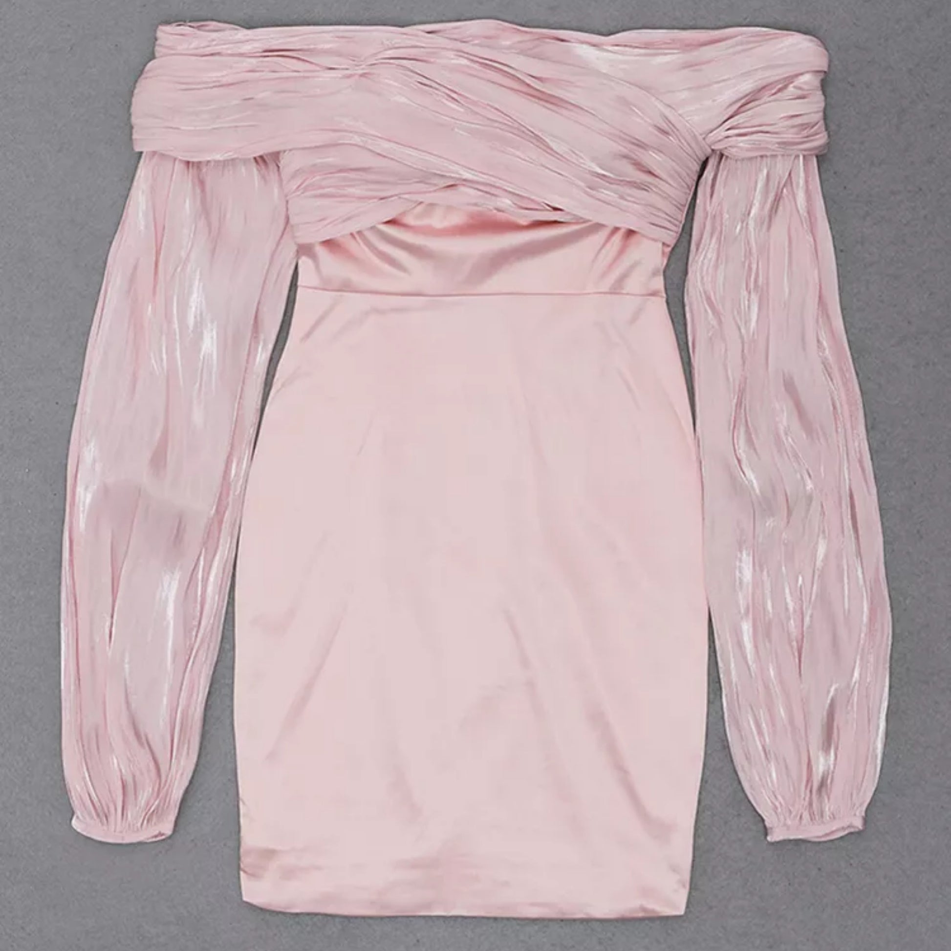 Satin Sheer Sleeve Dress Zhuofei Clothes Co., Ltd.